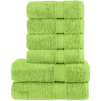 6 Piece Premium Towel Set SOLUND Apple 600 gsm