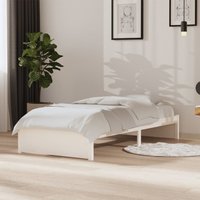 Berkfield Home Bed Frame White Solid Wood 90x190 cm Single