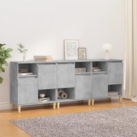 Berkfield Home Sideboards 3 pcs Concrete Grey 60x35x70 cm Engineered Wood | Size: 60 x 35 x 70 cm
