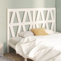 Berkfield Home Bed Headboard White 126x4x100 cm Solid Wood Pine | Size: 126 x 4 x 100 cm