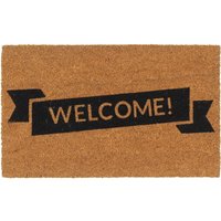 Berkfield Home Door Mat Natural 45x75 cm Tufted Coir in Brown