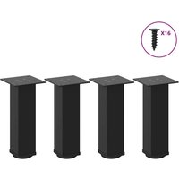 Berkfield Home Coffee Table Legs 4 pcs Black 30-32 cm Steel