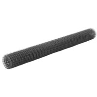 Berkfield Home Chicken Wire Fence Steel with PVC Coating 25x1.5 m Grey