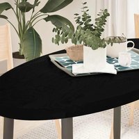 Berkfield Home Table Top Dark Brown 120x60x4 cm Solid Wood Oak Oval | Size: 120 x 60 x 4 cm
