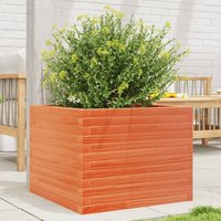 Berkfield Home Garden Planter Wax Brown 60x60x45.5 cm Solid Wood Pine