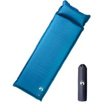 Berkfield Home Self Inflating Camping Mattress with Pillow 1-Person Turquoise in Black