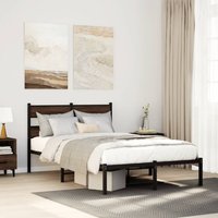 Bed Frame without Mattress Headboard Oak 120x190 cm Small Double