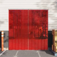 Berkfield Home Door Curtain Red 200 mmx1.6 mm 25 m PVC