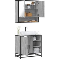 2 Piece Bathroom Furniture Set Sonoma Engineered Wood