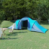Berkfield Home Camping Tent 6 Persons Blue & Light Blue