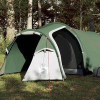 Berkfield Home Camping Tent Tunnel 3-Person Green Waterproof