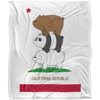 Cartoon Network We Bare Bears California Stack Silky Touch Super Soft Throw Blanket 152 X 127 cm in White
