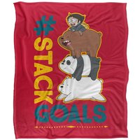 Cartoon Network We Bare Bears Stack Goals Silky Touch Super Soft Throw Blanket 152 X 127 cm in White