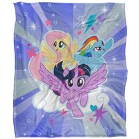 My Little Pony Starry Sky Silky Touch Super Soft Throw Blanket 152 X 127 cm in White