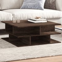 Berkfield Home Coffee Table Brown Oak 70x70x29 cm Engineered Wood | Size: 70 x 70 x 29 cm