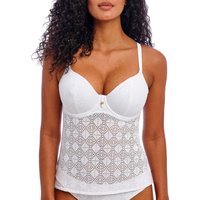 Freya Women's Nomad Nights Tankini Top in White | Size: 34FF