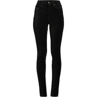 Petite Slim Leg Velvet Jeans High Waisted