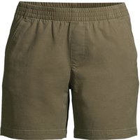 Lands' End Women's Pull On 7" Chino Shorts in Dark Green | Size: 14-16