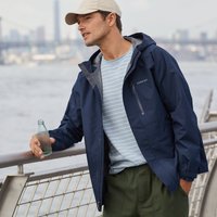 Lands' End Men's Packable Waterproof Rain Jacket in Dark Navy | Size: XL