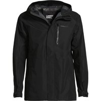 Lands' End Men's Packable Waterproof Rain Jacket in Black | Size: 2XL