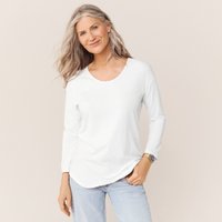 Plus Three Quarter Sleeve Lightweight Tunic Top