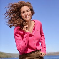Crew Neck Cashmere Cardigan
