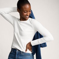 Petite Long Sleeve Micro Rib Top