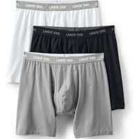 Lands' End Men's Jersey Trunks, 3-pack in True Black | Size: Medium