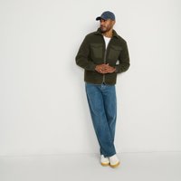 Borg Fleece Zip Front Shacket