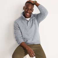 Quilted Funnel Neck Sweatshirt