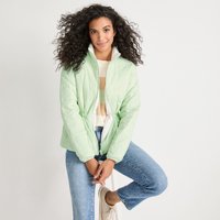 Lands' End Women's Wanderweight Down Ultralight Packable Reversible Jacket in Green | Size: 8