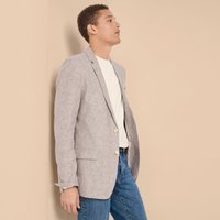 Lands' End Men's Linen Blend Tailored Blazer in Brown | Size: 44R