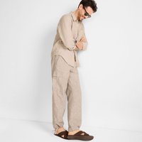 Linen Cotton Cargo Trousers 34R