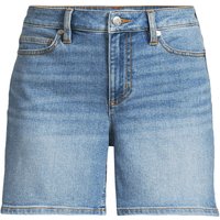 Lands' End Women's Plus Recover Denim Shorts, Mid Rise in Blue | Size: 20
