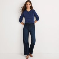 Wide Leg Denim Tie Waist Trousers