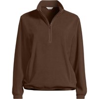 Lands' End Women's Anyweather Water Repellent Fleece Quarter Zip Pullover in Brown | Size: 16-18