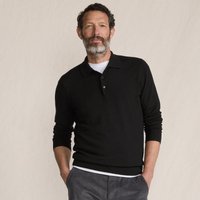 Merino Wool Polo Sweater Top