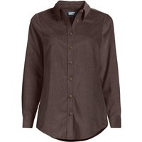 Lands' End Women's Petite Long Sleeve Cord Shirt in Dark Brown | Size: 14-16
