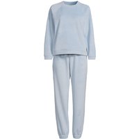 Lands' End Women's Ribbed Velour Lounge Set in Blue | Size: 14-16