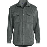 Lands' End Men's Corduroy Shirt in Dark Grey | Size: Medium