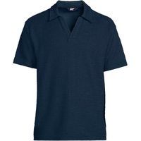 Textured Johnny Collar Polo Shirt Dark
