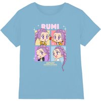 Kpop Demon Hunters Huntrix Rumi Chibi Boxes T Shirt Light Blue