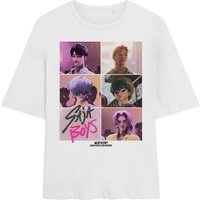 Kpop Demon Hunters Saja Era Grid Oversized T Shirt