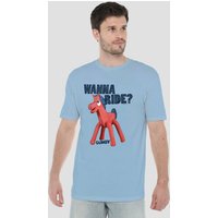 Gumby Wanna Ride T Shirt Light Blue