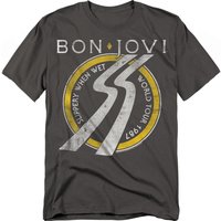 Slippery When Wet World Tour T Shirt Charcoal