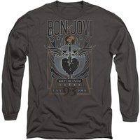 Keep Faith Long Sleeve T Shirt Charcoal