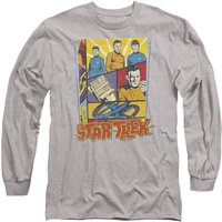 Vintage Collage Long Sleeve T Shirt Athletic Heather
