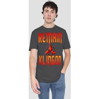 Discovery Remain Klingon T Shirt Charcoal