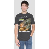 Cat Fight T Shirt Charcoal
