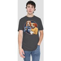 Dogs T Shirt Charcoal